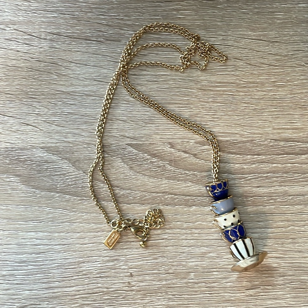 Kate Spade Stacking Tea Cup Necklace - Tea Time Necklace